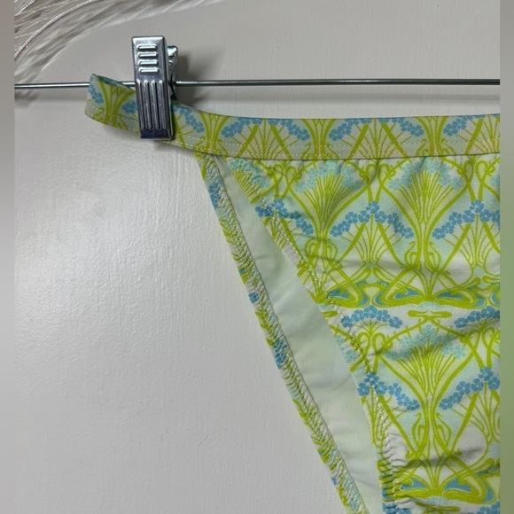 Liberty of London Velmar Spa Green White Blue Floral Bikini Swim Bottom Size 34 - Picture 2 of 12